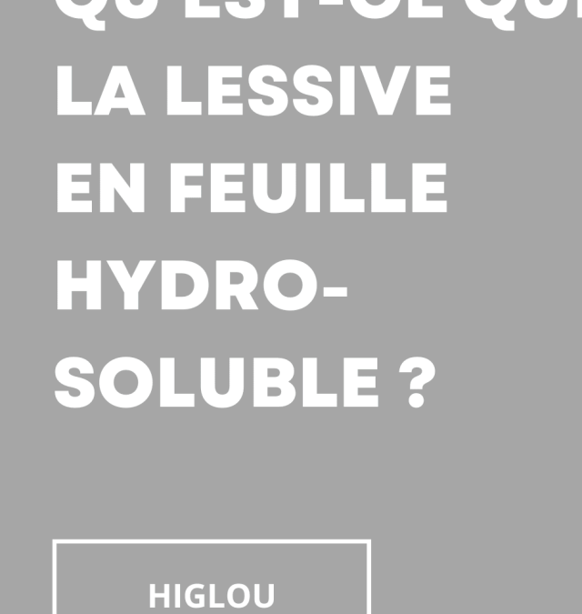 Qu’est-ce que la lessive en feuille hydrosoluble ?